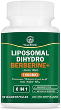 Suplemento de Dihidroberberina VITACRLLYNMN 1600MG con Canela - Super Berberina 8 en 1, 60 Cápsulas - imagen 1