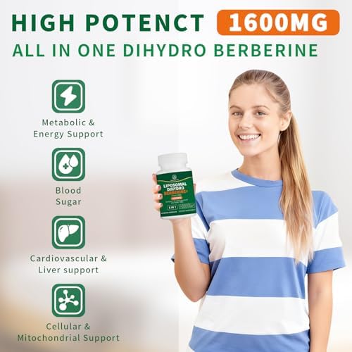 Suplemento de Dihidroberberina VITACRLLYNMN 1600MG con Canela - Super Berberina 8 en 1, 60 Cápsulas - imagen 3