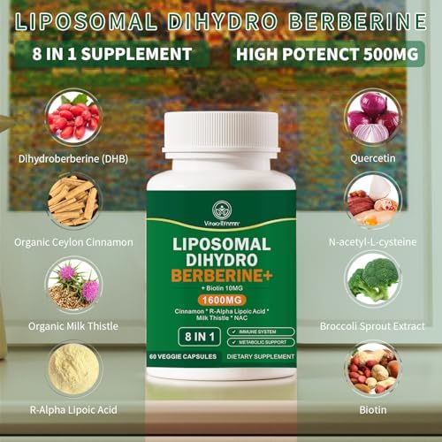 Suplemento de Dihidroberberina VITACRLLYNMN 1600MG con Canela - Super Berberina 8 en 1, 60 Cápsulas - imagen 5