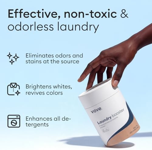 Vove Bio Aditivo Enzimático para Lavado - 80 Cargas 6x Polvo Quitamanchas de Oxígeno - Sin Fragancia para Piel Sensible - Limpieza Eficaz para - imagen 4