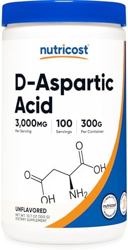 Nutricost Ácido D-Aspártico (DAA) en Polvo 300g - Ácido D Aspártico Puro - imagen 1