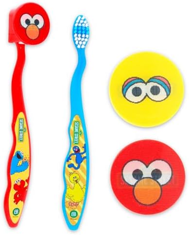 Set de Cepillos de Dientes y Tazas de Plaza Sésamo para Niños - Paquete de 6 Piezas con Cepillos de Big Bird, Tazas de Cookie Monster, Stickers y Más - imagen 2
