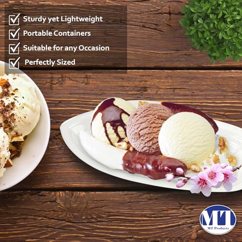 Barcas Desechables de Plástico Transparente MT Products para Banana Split de 12 oz - Tazones para Sundae de Helado (Paquete de 15) - Hecho en EE. UU. - imagen 5