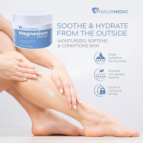 Crema de Magnesio InsurMedic para Neuropatía - Apoyo Tópico para Calambres Musculares y Dolor Corporal - Loción Relajante con Lavanda y Manteca de - imagen 2
