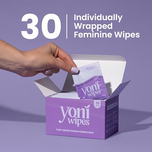 Toallitas Yoni - 30 Piezas, Toallitas Femininas Biodegradables y Desechables, Equilibrio de pH, Aloe Vera y Vitamina E, Envueltas Individualmente - imagen 3