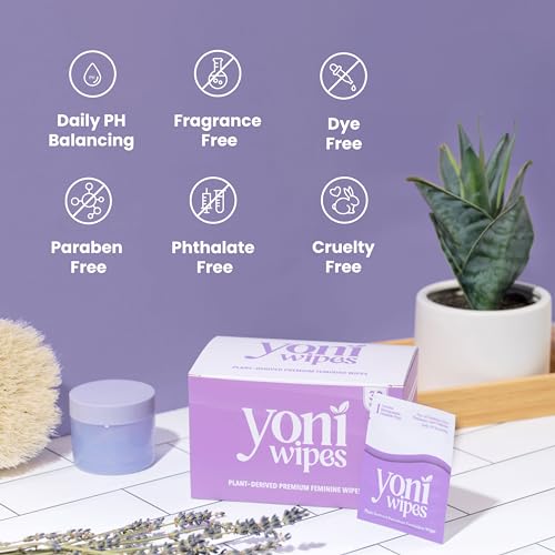 Toallitas Yoni - 30 Piezas, Toallitas Femininas Biodegradables y Desechables, Equilibrio de pH, Aloe Vera y Vitamina E, Envueltas Individualmente - imagen 6