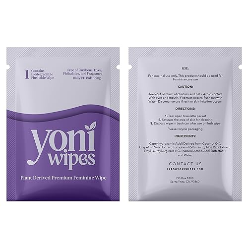 Toallitas Yoni - 30 Piezas, Toallitas Femininas Biodegradables y Desechables, Equilibrio de pH, Aloe Vera y Vitamina E, Envueltas Individualmente - imagen 7