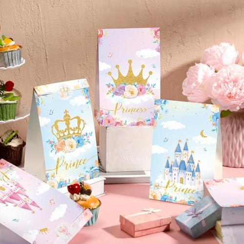 Bolsas de Fiesta Nezyo de 32 Piezas con Temática de Princesa y Príncipe, Incluye 4 Estilos de Etiquetas, Dulces y Sorpresas para Cumpleaños y - imagen 3