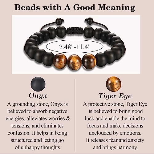 Regalos de Recuperación EFVISD para Hombres Después de Cirugía - Pulsera de Piedra Natural Inspiracional para Sentirse Mejor - imagen 4