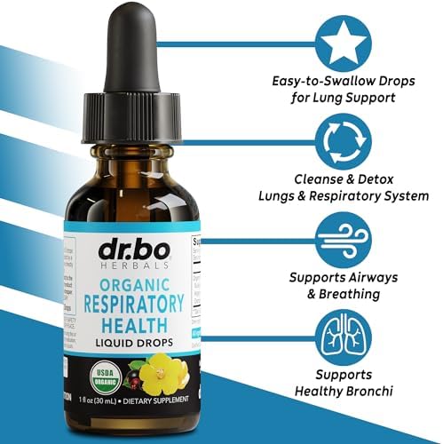 Gotas Detox de Pulmón - Suplementos Orgánicos para la Salud Respiratoria, Limpieza Herbal de Pulmones con Extracto de Mullein y Sábila, 1 oz - imagen 2