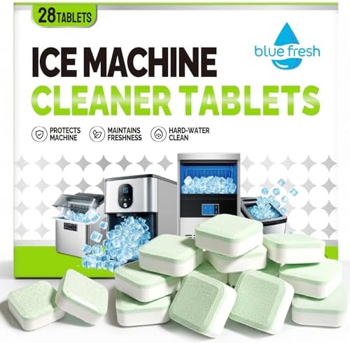 Tabletas Limpiadoras para Máquinas de Hielo Blue Fresh - 28 Piezas, Seguras para Níquel, Eliminación de Escala para Fabricadores de Hielo Portátiles - imagen 1