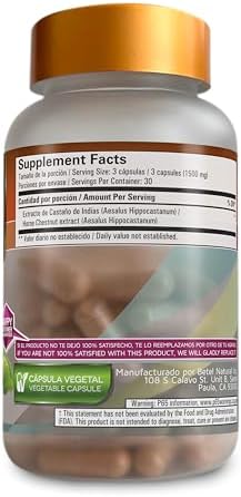 Betel Natural Premium Castaño de Indias 1500 mg para la Circulación - 90 Cápsulas - imagen 2