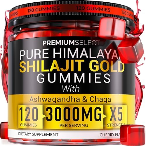 Gomitas Shilajit para Hombres 3000mg – 120 Gomitas Doradas Sin Azúcar con Ácido Fúlvico – Energía Natural, Vitalidad y Soporte de Resistencia - imagen 1