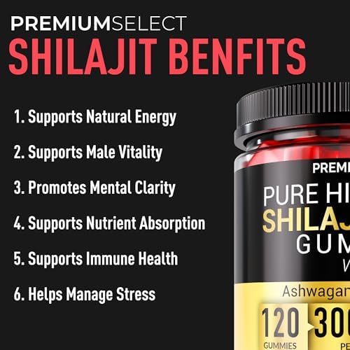 Gomitas Shilajit para Hombres 3000mg – 120 Gomitas Doradas Sin Azúcar con Ácido Fúlvico – Energía Natural, Vitalidad y Soporte de Resistencia - imagen 4