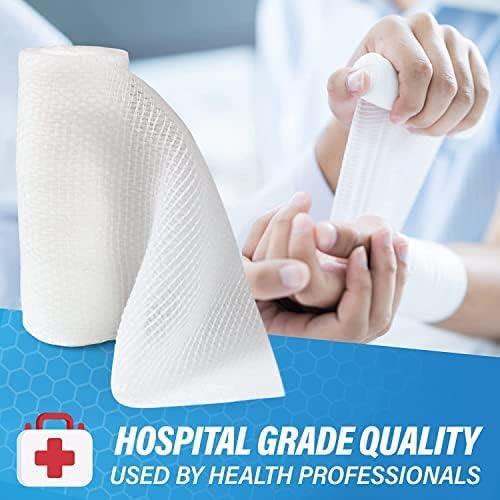 Rollos de Gasa para Vendaje – 96 Rollos – Suministros de ros Auxilios Premium para Aventuras Seguras – Gasa Flexible y Transpirable – Vendaje de 3” x - imagen 3
