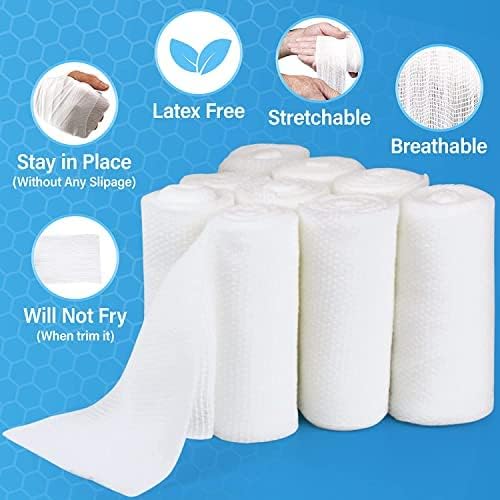 Rollos de Gasa para Vendaje – 96 Rollos – Suministros de ros Auxilios Premium para Aventuras Seguras – Gasa Flexible y Transpirable – Vendaje de 3” x - imagen 4