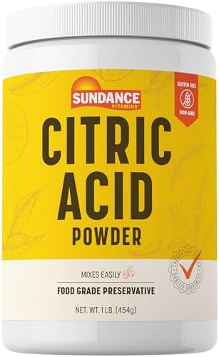 Sundance Polvo de Ácido Cítrico de Grado Alimenticio | 1 lb | Mezcla Fácilmente | Suplemento Vegetariano, No OGM y Sin Gluten - imagen 1