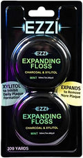 Hilo Dental Expansible EZZI Tejido | Con Cera Natural y Textura con Carbón y Xilitol para Limpiar Óptimamente las Encías | Menta | Grueso y 109 Yardas - imagen 1