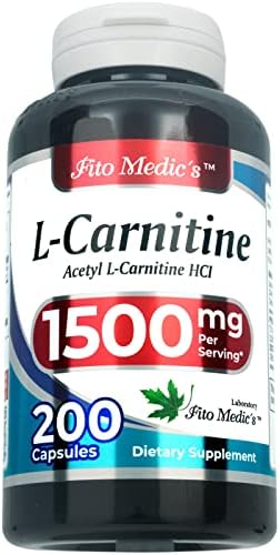 Suplemento L-Carnitina FITO MEDIC'S Lab, Fórmula de Acetil L-Carnitina, 200 Cápsulas - imagen 1