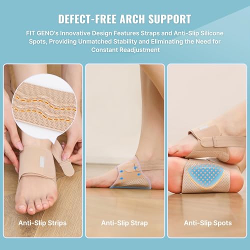 Faja de Soporte Invisible Fit Geno – Manga Antideslizante para Arcos Caídos y Pies Planos - imagen 3