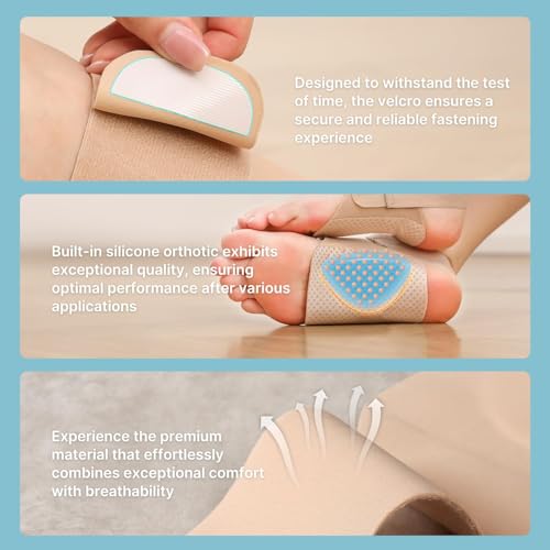 Faja de Soporte Invisible Fit Geno – Manga Antideslizante para Arcos Caídos y Pies Planos - imagen 5