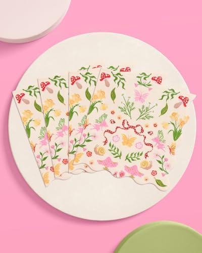 Servilletas de Hada del Jardín xo, Fetti - 25 piezas | Decoraciones para Fiesta en el Bosque, Fiesta de Té de Primavera, Cumpleaños Infantil, - imagen 6