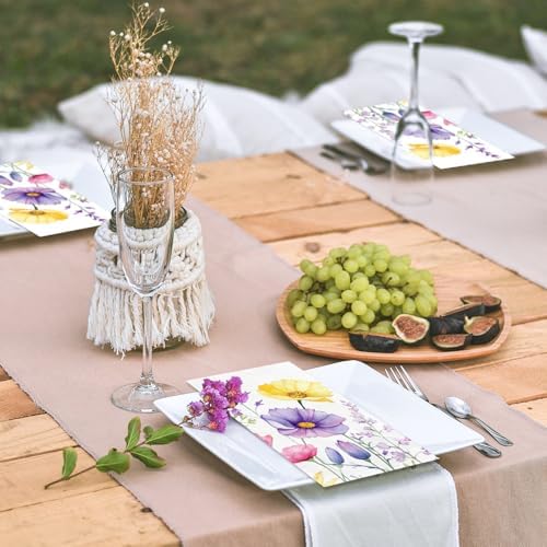 Servilletas Desechables TAJWE 100 Coloridas con Flores Silvestres para Fiestas, Almuerzos y Cenas - Decorativas para Cocina y Baño - imagen 4