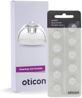 Domos MiniFit de Ventilación Doble Oticon Originales 8mm (Medianos) - Repuestos Auténticos de Dinamarca para Audífonos - 1 Paquete/10 Domos - imagen 1
