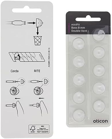 Domos MiniFit de Ventilación Doble Oticon Originales 8mm (Medianos) - Repuestos Auténticos de Dinamarca para Audífonos - 1 Paquete/10 Domos - imagen 4