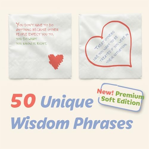 Notas de Almuerzo Tiny Truths para Niños - 50 Afirmaciones Motivacionales para la Inteligencia Emocional en Servilletas de Papel Suave de 3 Capas - imagen 6