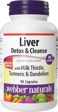 Webber Naturals Suplemento Detoxificador Hepático con Silymarina, Alcachofa, Cúrcuma y Extracto de Raíz de Diente de León, 90 Cápsulas - imagen 1