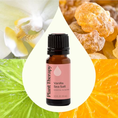 Mezcla de Aceite Esencial de Sal Marina y Vainilla Plant Therapy 10 mL (1/3 oz) 100% Puro, Natural y Relajante para Aromaterapia - imagen 3