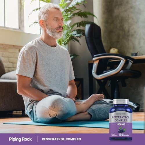 Complejo de Resveratrol Piping Rock | 180 Cápsulas | Extracto de Semilla de Uva | Suplemento No Transgénico y Libre de Gluten - imagen 5