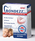 Pads Adhesivos para Dentaduras Bondezz | Dentadura Superior | Paquete de 30 | Ajuste Seguro y Cómodo | Sin Pegamento | Succión Todo el Día | - imagen 1