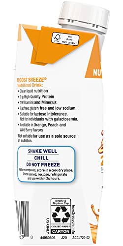 Bebida Nutricional Boost Breeze (8 Fl Oz, Paquete de 3, Sabor Naranja) - imagen 7