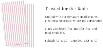 Servilletas de Papel Rosa Claro Stxy (45 piezas, tinta sin sangrado) desechables para cena, rayadas, ideales para baby shower, color pastel blush y - imagen 3