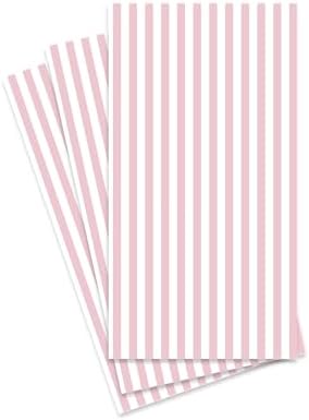 Servilletas de Papel Rosa Claro Stxy (45 piezas, tinta sin sangrado) desechables para cena, rayadas, ideales para baby shower, color pastel blush y - imagen 4