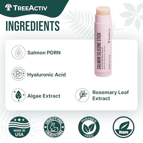 Bálsamo de Silicona para Cicatrices Ligero con PDRN de Salmón, Ácido Hialurónico y Extracto de Algas, 0.5 oz - Cuidado Fácil para una Piel más Suave - imagen 5