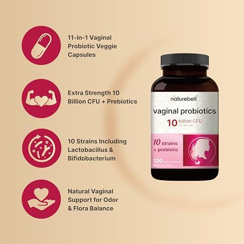NatureBell Probióticos Vaginales para Mujeres, 10 Mil Millones CFU, 120 Cápsulas Veganas | Mezcla de Probióticos y Prebióticos – Suplemento de - imagen 3