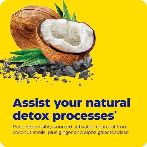 Carbón Activado Enzymedica de Cáscaras de Coco - Pastillas Veganas para Hombres y Mujeres, Ayuda a Reducir Gases, Inflamación e Indigestión, 60 - imagen 5
