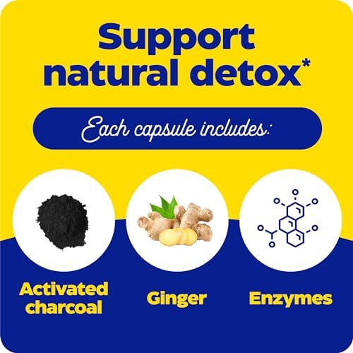 Carbón Activado Enzymedica de Cáscaras de Coco - Pastillas Veganas para Hombres y Mujeres, Ayuda a Reducir Gases, Inflamación e Indigestión, 60 - imagen 7