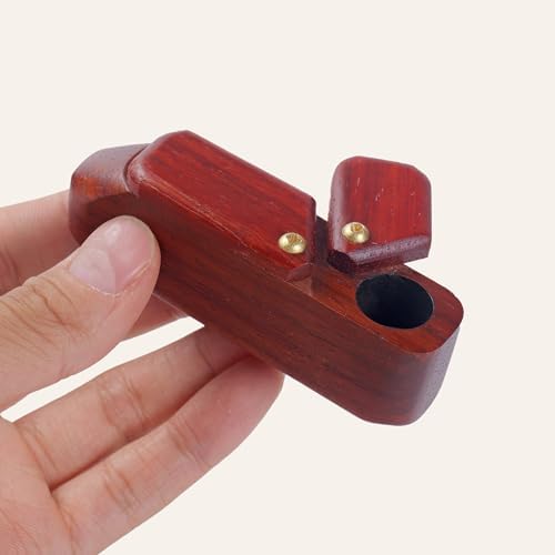 Pipa de Tabaco Clásica ANCKSNM Roja, Hecha a Mano de Madera de Rosa, con Bolsa de Regalo Negra y Accesorios - imagen 3
