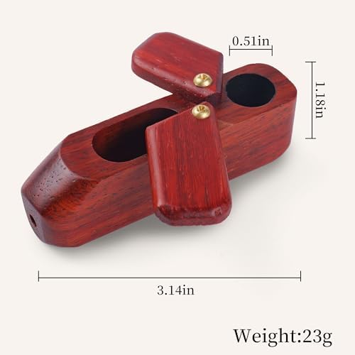 Pipa de Tabaco Clásica ANCKSNM Roja, Hecha a Mano de Madera de Rosa, con Bolsa de Regalo Negra y Accesorios - imagen 4