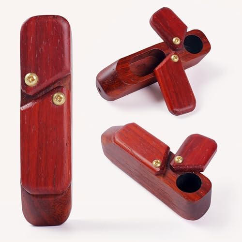 Pipa de Tabaco Clásica ANCKSNM Roja, Hecha a Mano de Madera de Rosa, con Bolsa de Regalo Negra y Accesorios - imagen 6