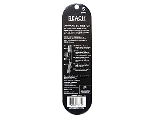 Cepillos de Dientes Suaves Reach Advanced Design, Colores Variados, Paquete de 3 (2 Paquetes) Total de 6 Cepillos - imagen 3