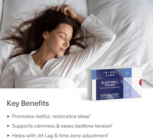 TRAVELSANA Suplemento Natural para Dormir y Apoyo contra el Jet Lag | Extracto de Raíz de Valeriana, Melatonina 5 mg y Magnesio | 30 Cápsulas Veganas - imagen 6