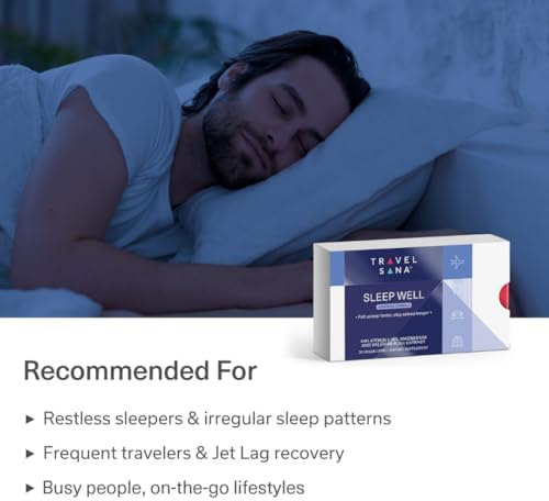 TRAVELSANA Suplemento Natural para Dormir y Apoyo contra el Jet Lag | Extracto de Raíz de Valeriana, Melatonina 5 mg y Magnesio | 30 Cápsulas Veganas - imagen 7