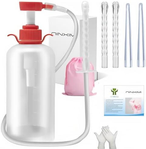 Kit de Limpieza Vaginal y Anal Reutilizable 600ml con Enema Manual y Presión, Sistema Portátil - imagen 1