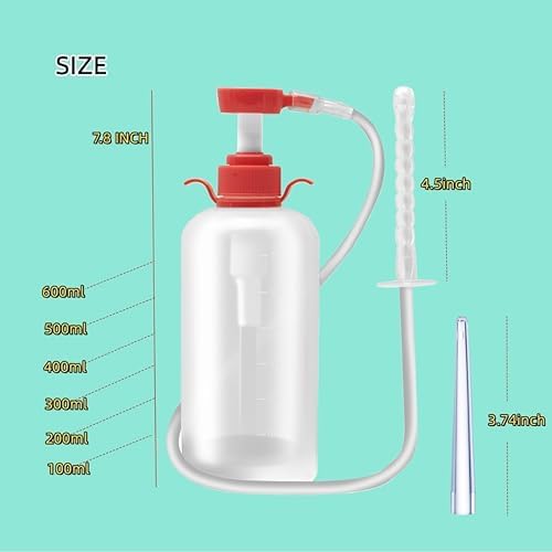 Kit de Limpieza Vaginal y Anal Reutilizable 600ml con Enema Manual y Presión, Sistema Portátil - imagen 2