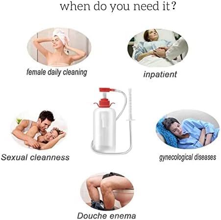 Kit de Limpieza Vaginal y Anal Reutilizable 600ml con Enema Manual y Presión, Sistema Portátil - imagen 6